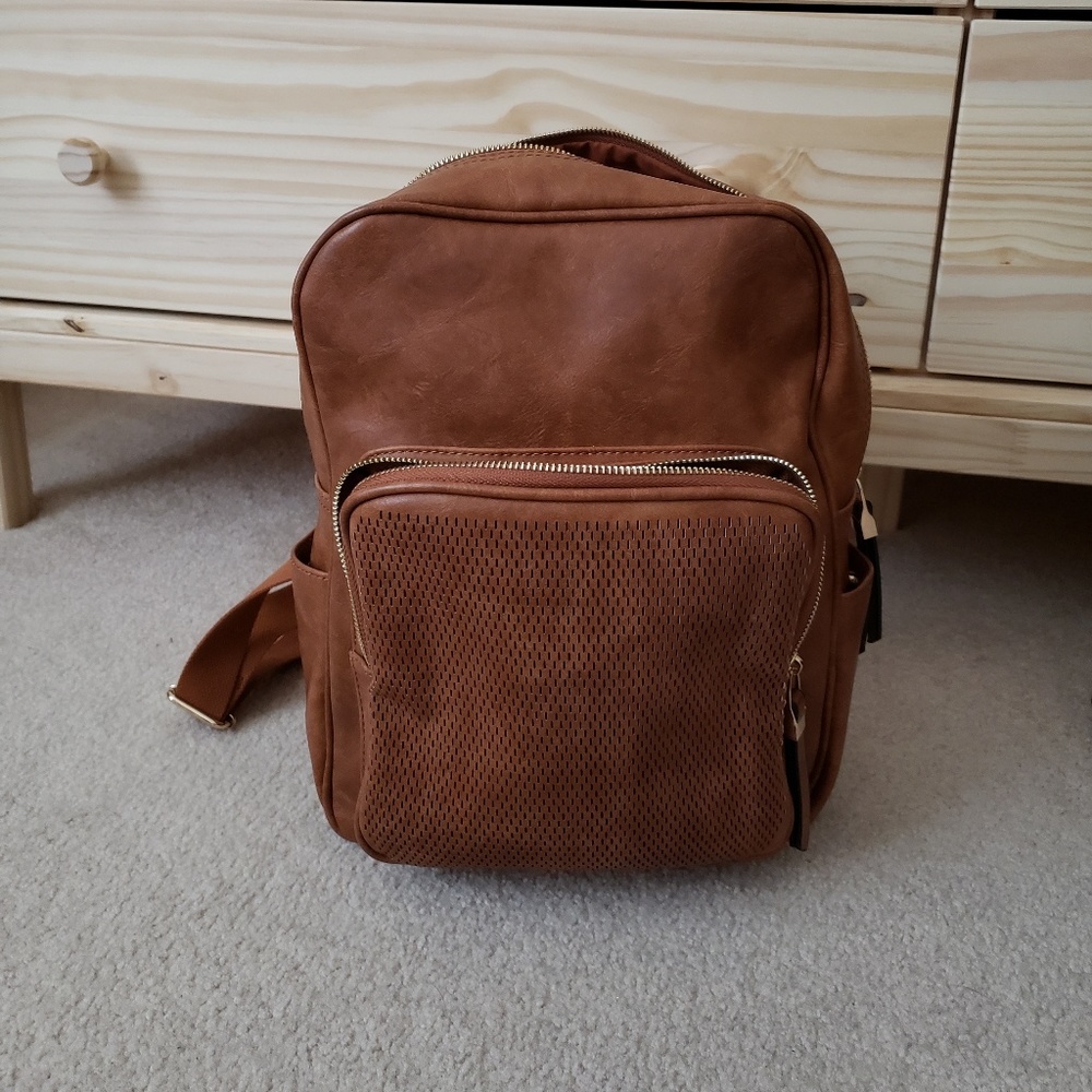 Vegan leather backpack